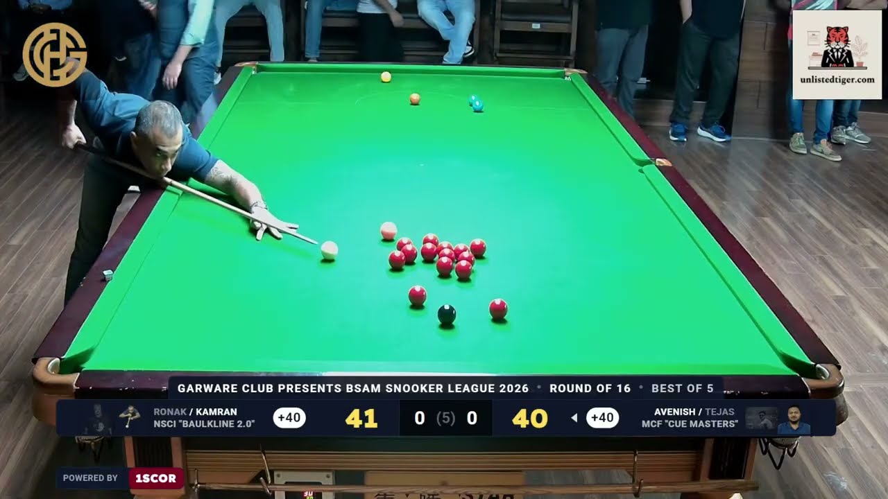 Doubles pairs on the scoring bar
