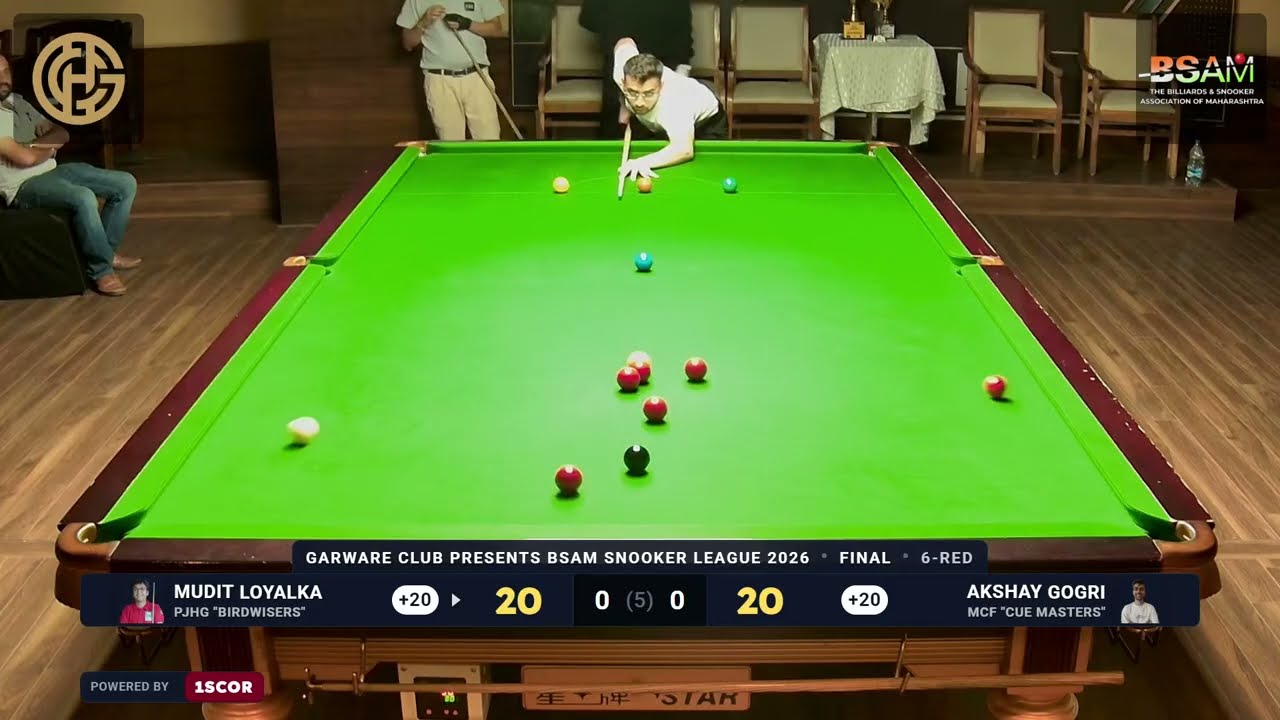 Scoring bar from a 6-red league final